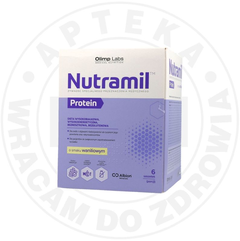 OLIMP NUTRAMIL COMPLEX PROTEIN SMAK WANILIOWY proszek do rozpuszczania saszetka 72 g, 6 saszetek
